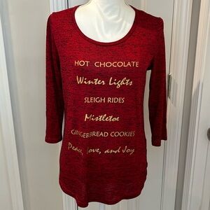 Knapp Studio Holiday Top Size Medium